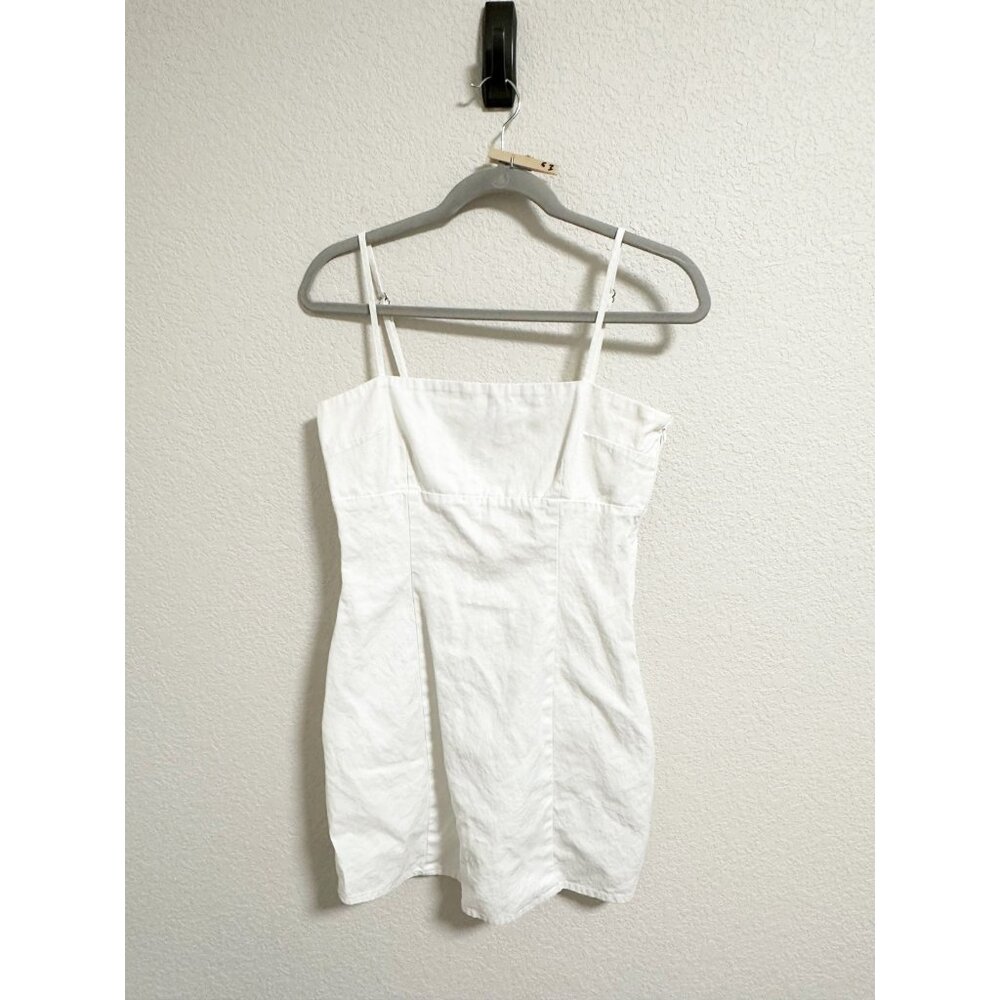Afends Hemp Revolution Mini Dress Square Neck Sleeveless Hemp Organic Cotton S